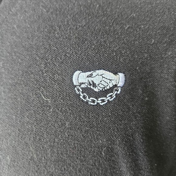 Lurking Class by Sketchy Tank Chains Collar Embroidered Black Polo Shirt Alt L - Picture 3 of 6